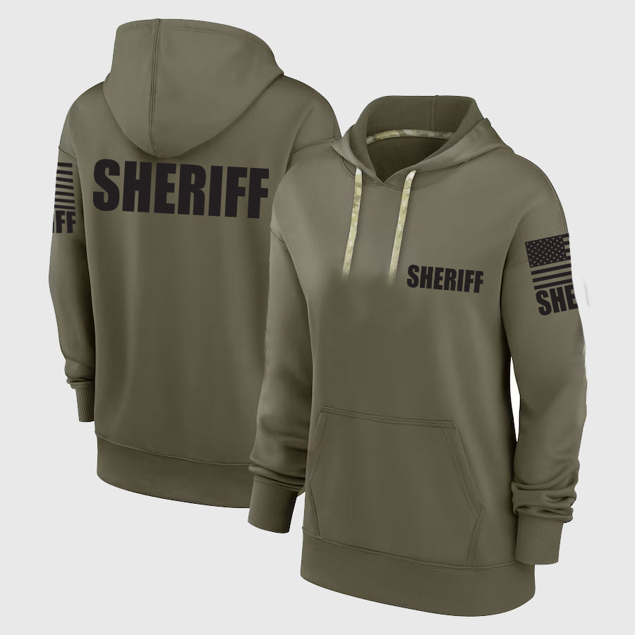 Drab Green Sheriff Hoodie Sheriff Hoodie Black