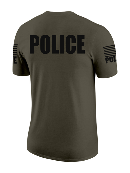 Drab Green Police Men s Shirt Short Sleeve Black FEDS Apparel