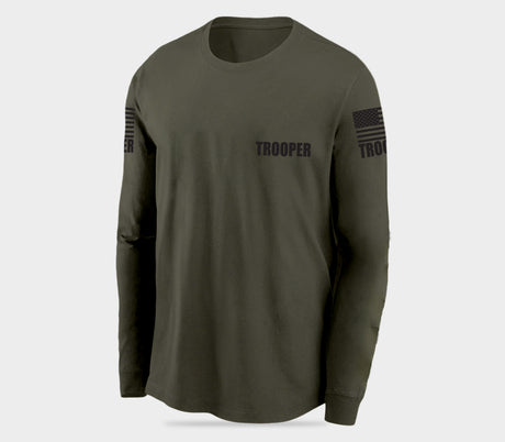 Drab Green Trooper Men's Shirt - Long Sleeve - FEDS Apparel